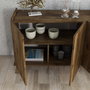Hanah Home Elegante 1600 Consola Nogal Tablero Melaminizado 180x80.8x45cm